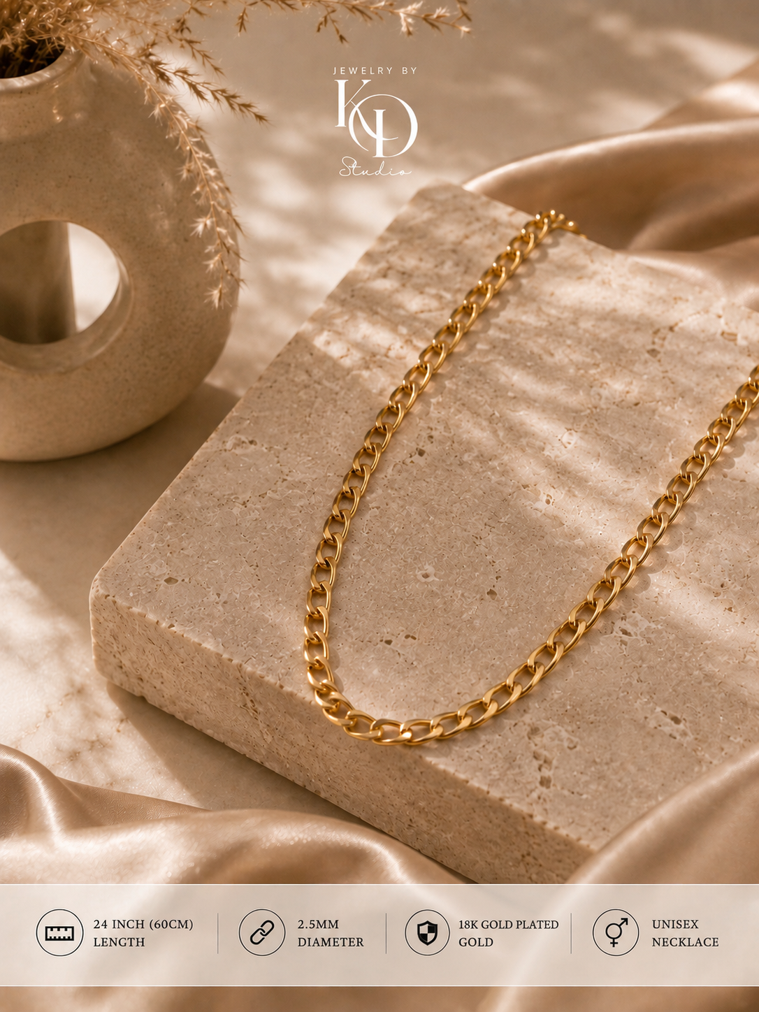 Big Daddy Cuban Chain Necklace | 18KGP