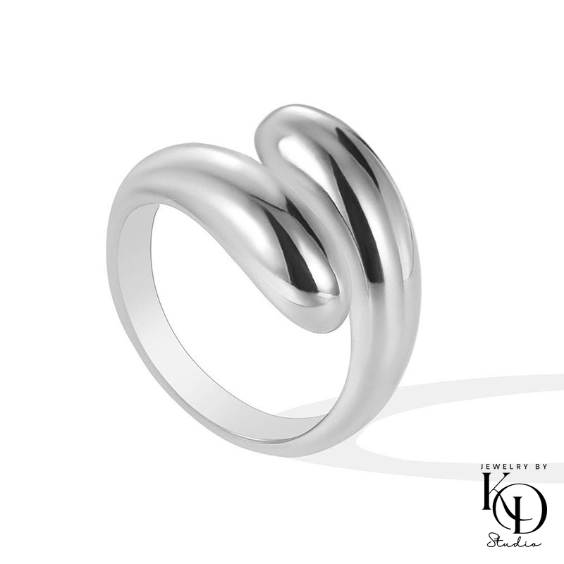 Teardrop Wraparound Ring | 18K Gold Plated