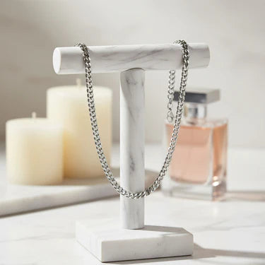 Stylish Diamond Cut Curb Chain Necklace