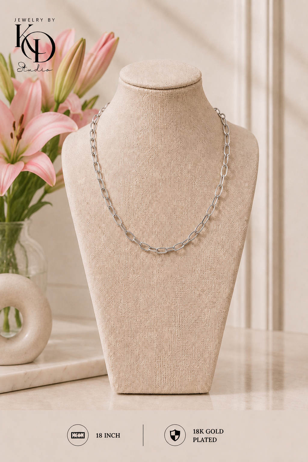 Rich Auntie Chunky Link Necklace | 18KGP