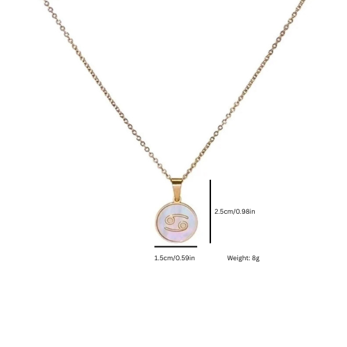 Elegant Zodiac Shell Necklace | 18K Gold Plated | PVD Coated