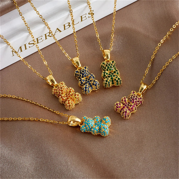 Charming Bear Necklace for Girls