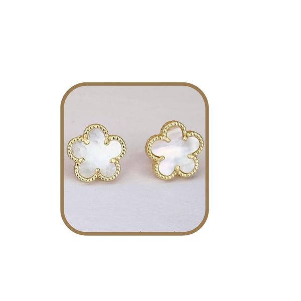 Elegant Pearl Silver Earrings