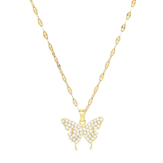 Sparkling Butterfly Necklace