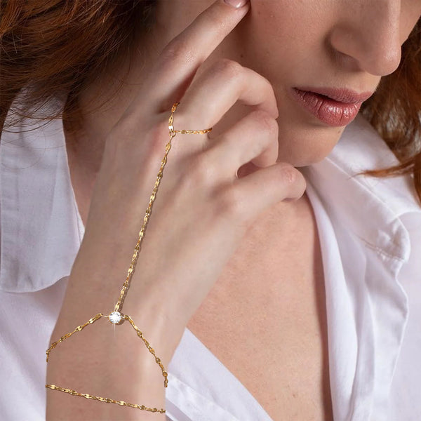 Glam Double Layer Chain Bracelet