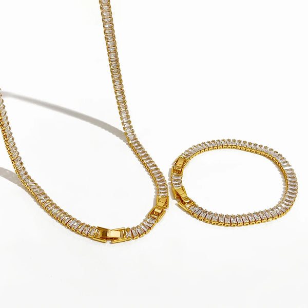 GlamSparkle Cubic Zirconia Necklace