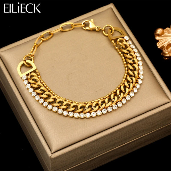 Gleaming Gold Layered Bracelet