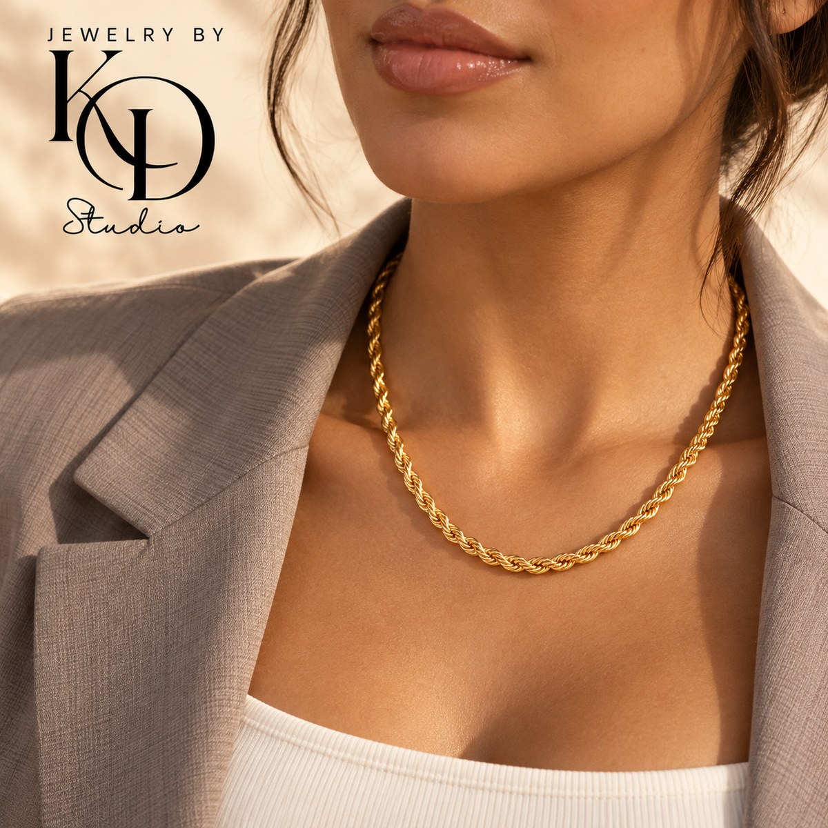 Everyday Chic Rope Chain | 18K Gold Plated | PVD Coated