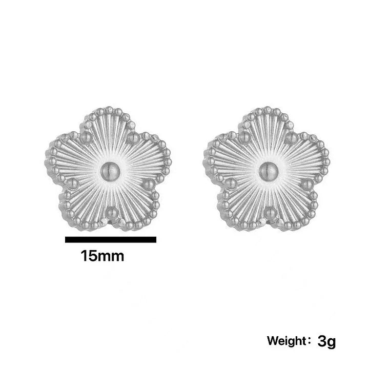 Elegant Clover Stud Earrings