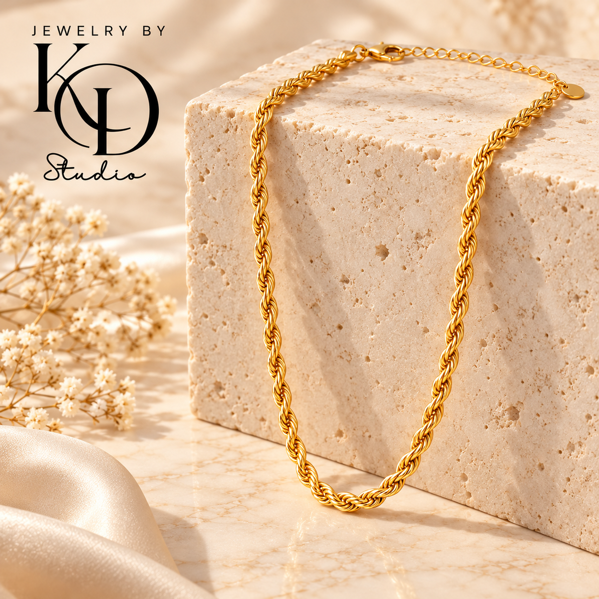 Everyday Chic Rope Chain | 18K Gold Plated | PVD Coated