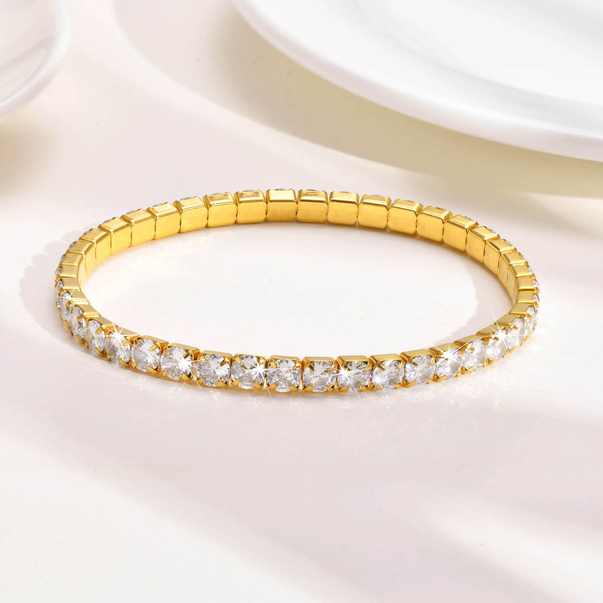 Rich Auntie Comfort Fit Tennis Bracelet