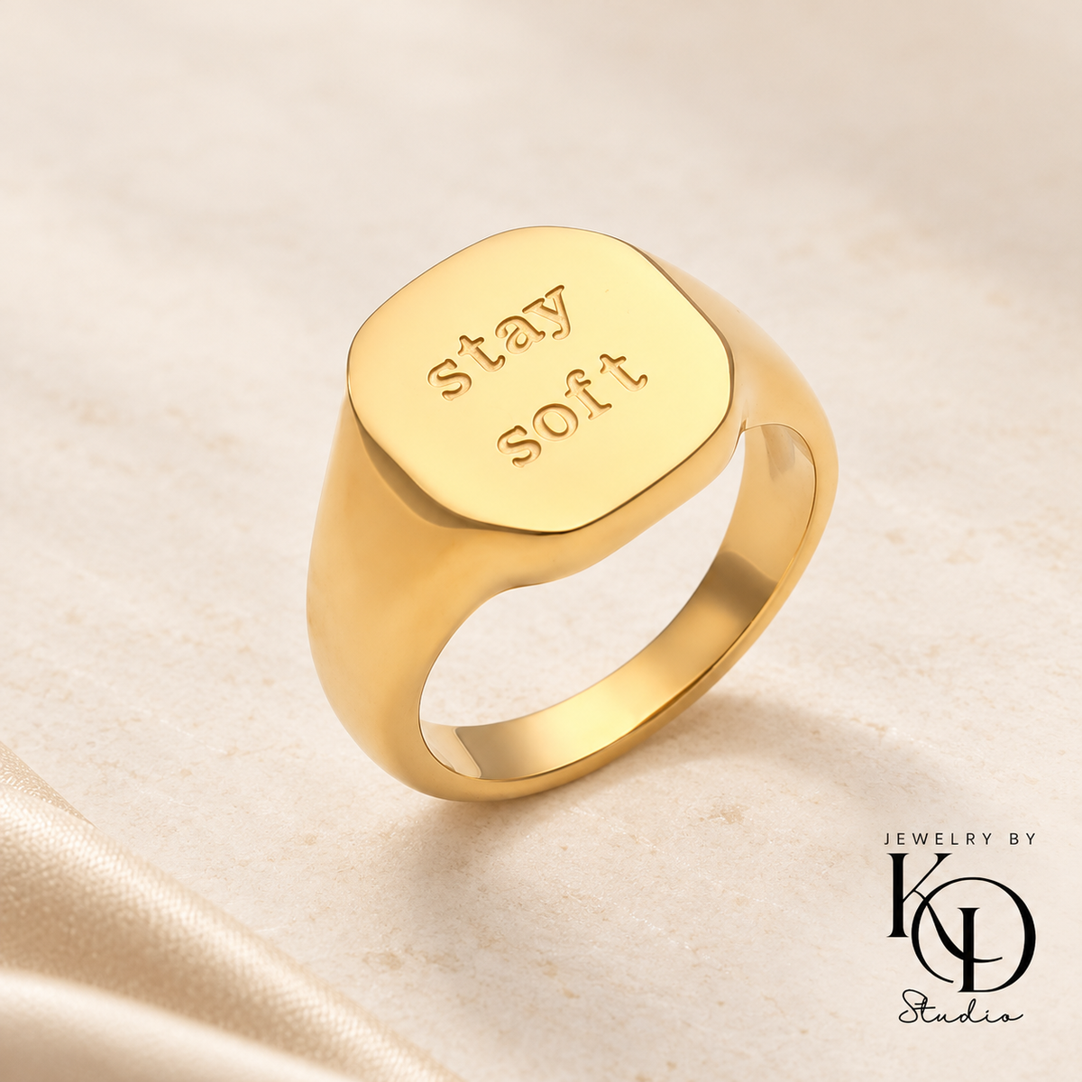 Minimalist Affirmations Rings | 18K Gold Plated