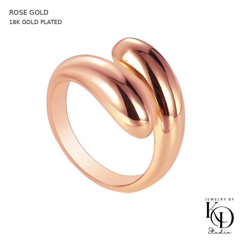 Teardrop Wraparound Ring | 18K Gold Plated