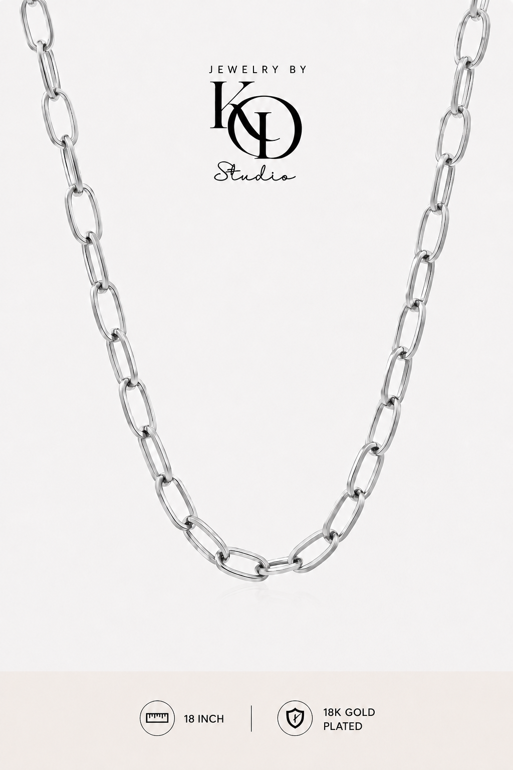 Rich Auntie Chunky Link Necklace | 18KGP