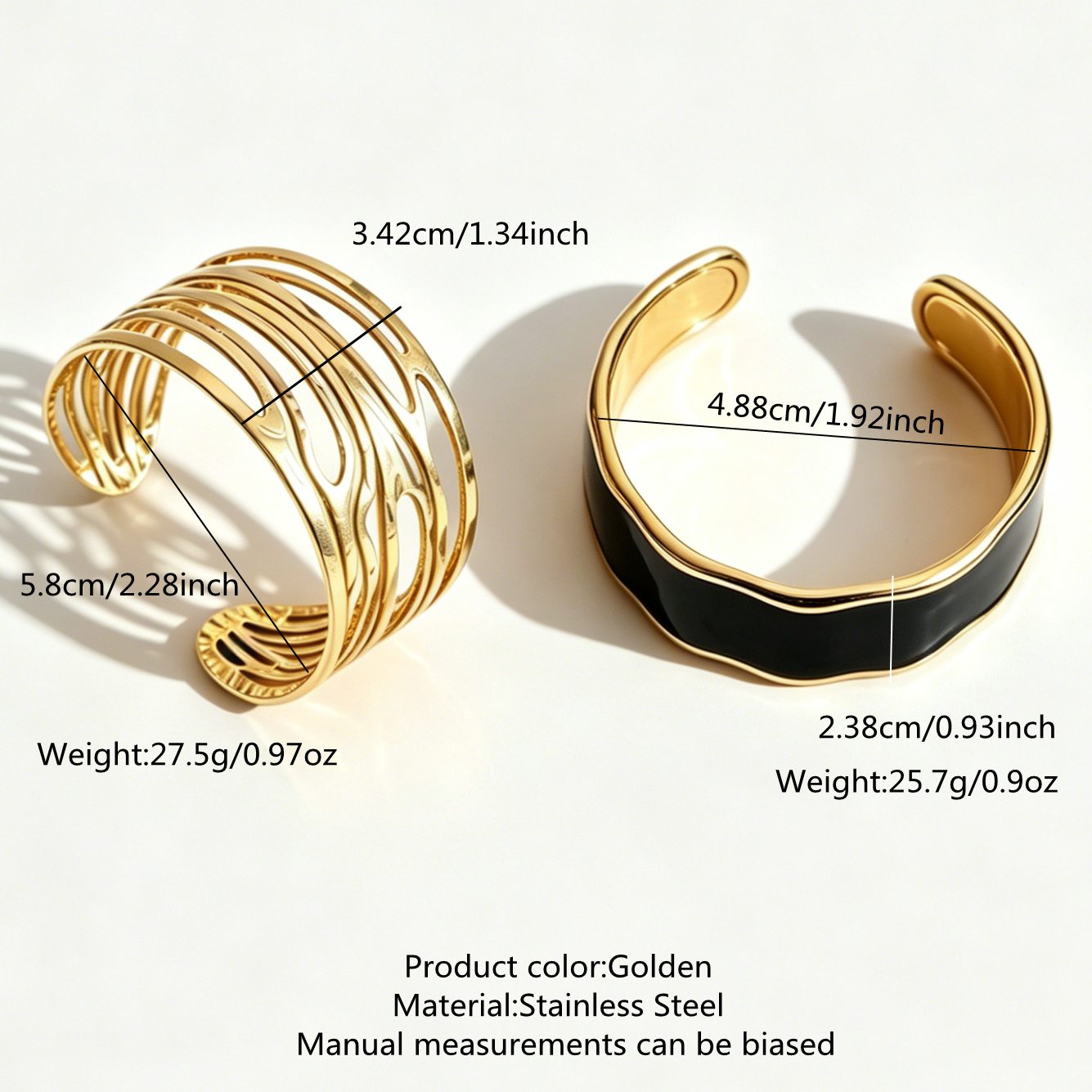 Rich Auntie Hammered/Enamel Cuff Bracelet