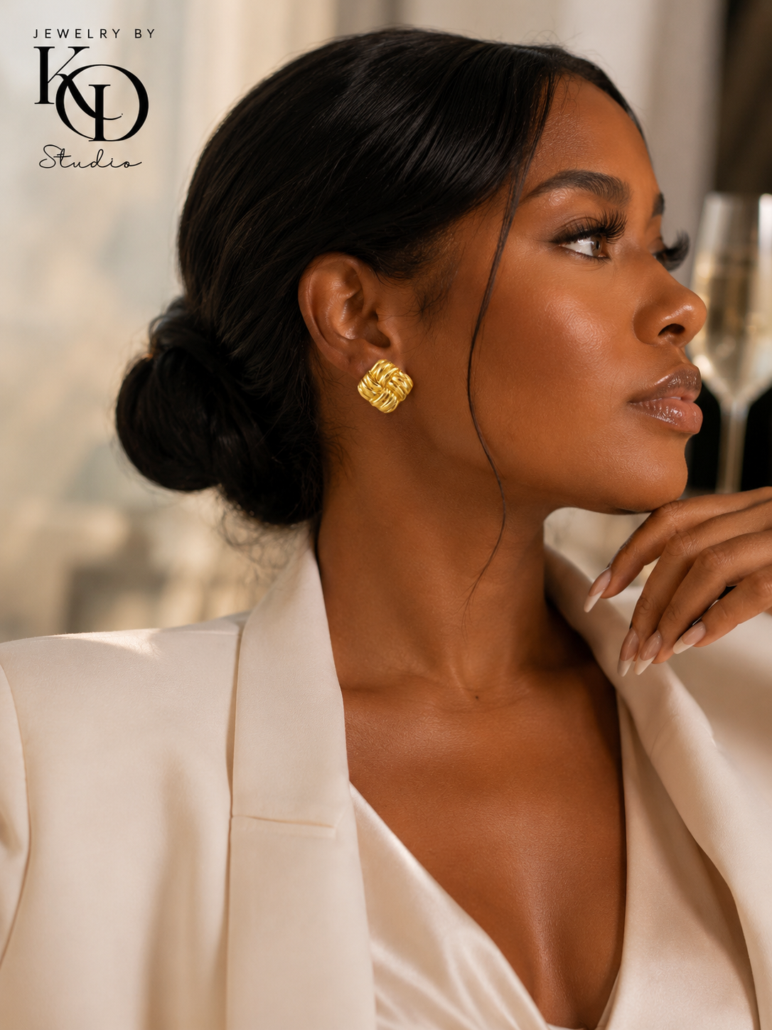 Heiress Stud Earrings | 18 KGP