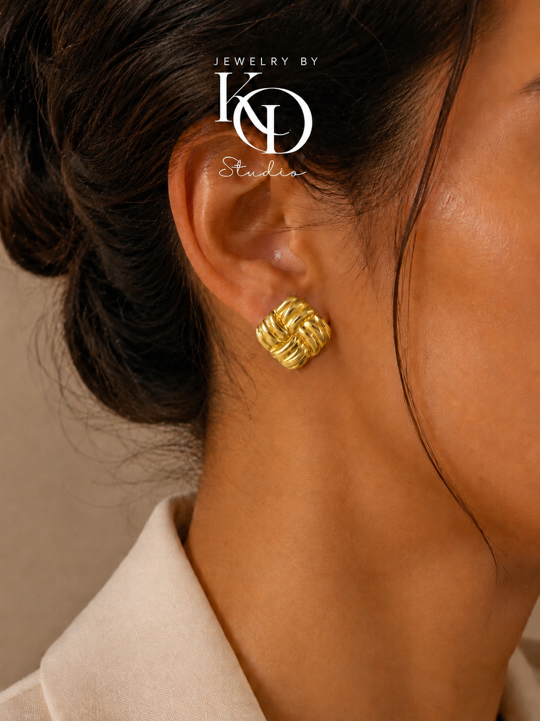 Heiress Stud Earrings | 18 KGP