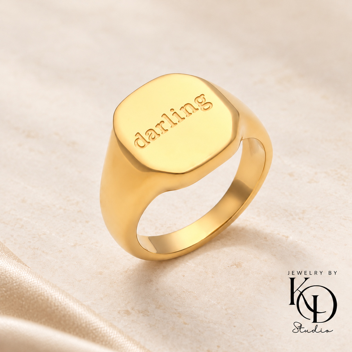 Minimalist Affirmations Rings | 18K Gold Plated