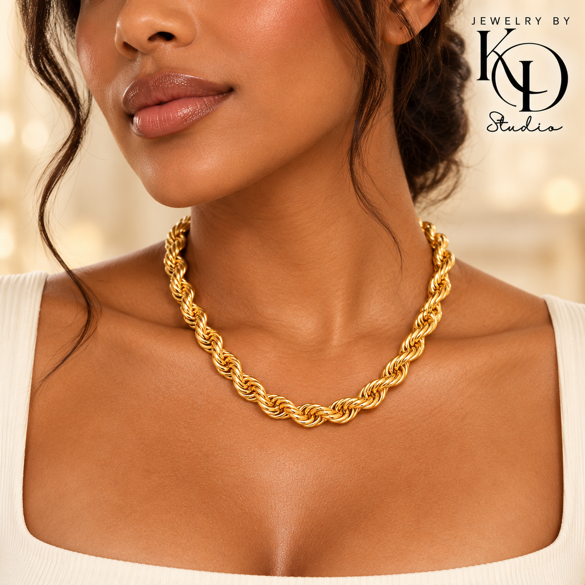 THICK Rope Chain | 18K Gold Plated | PVD Coated