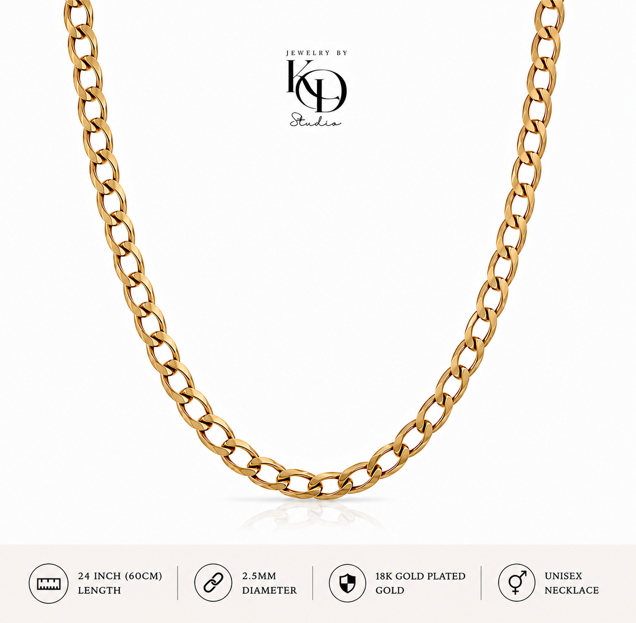 Big Daddy Cuban Chain Necklace | 18KGP