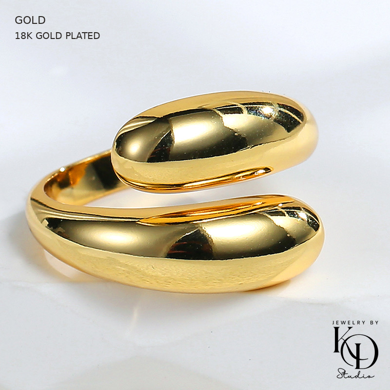 Teardrop Wraparound Ring | 18K Gold Plated