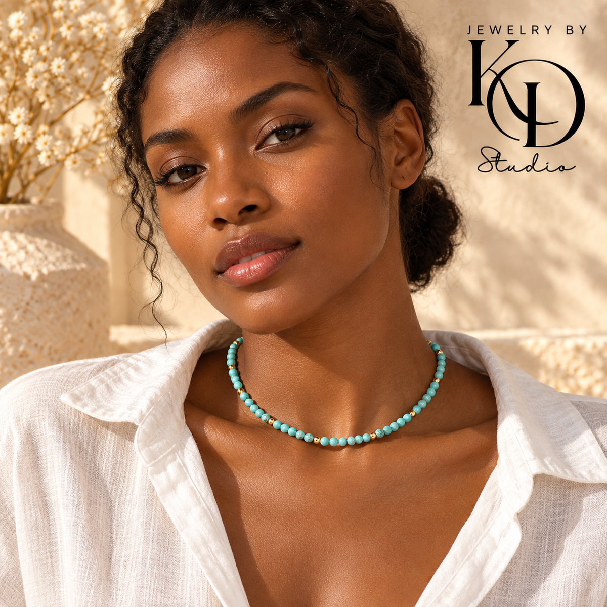 Serene Skies Beaded Necklace