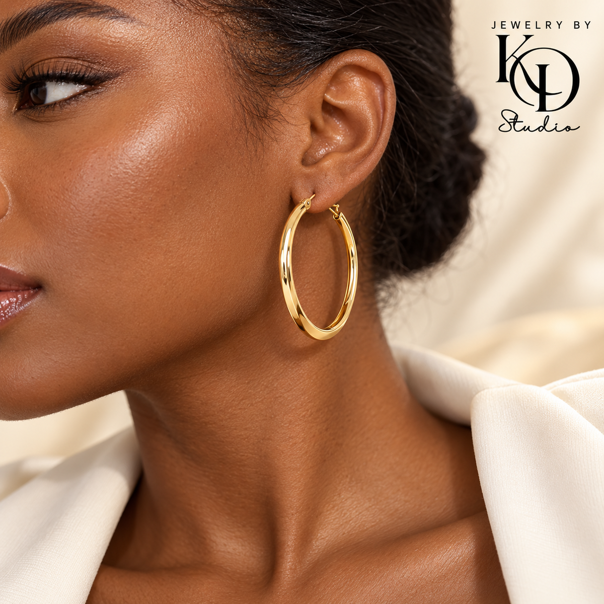 Chic Retro Hoop Earrings | 18K Gold Plated