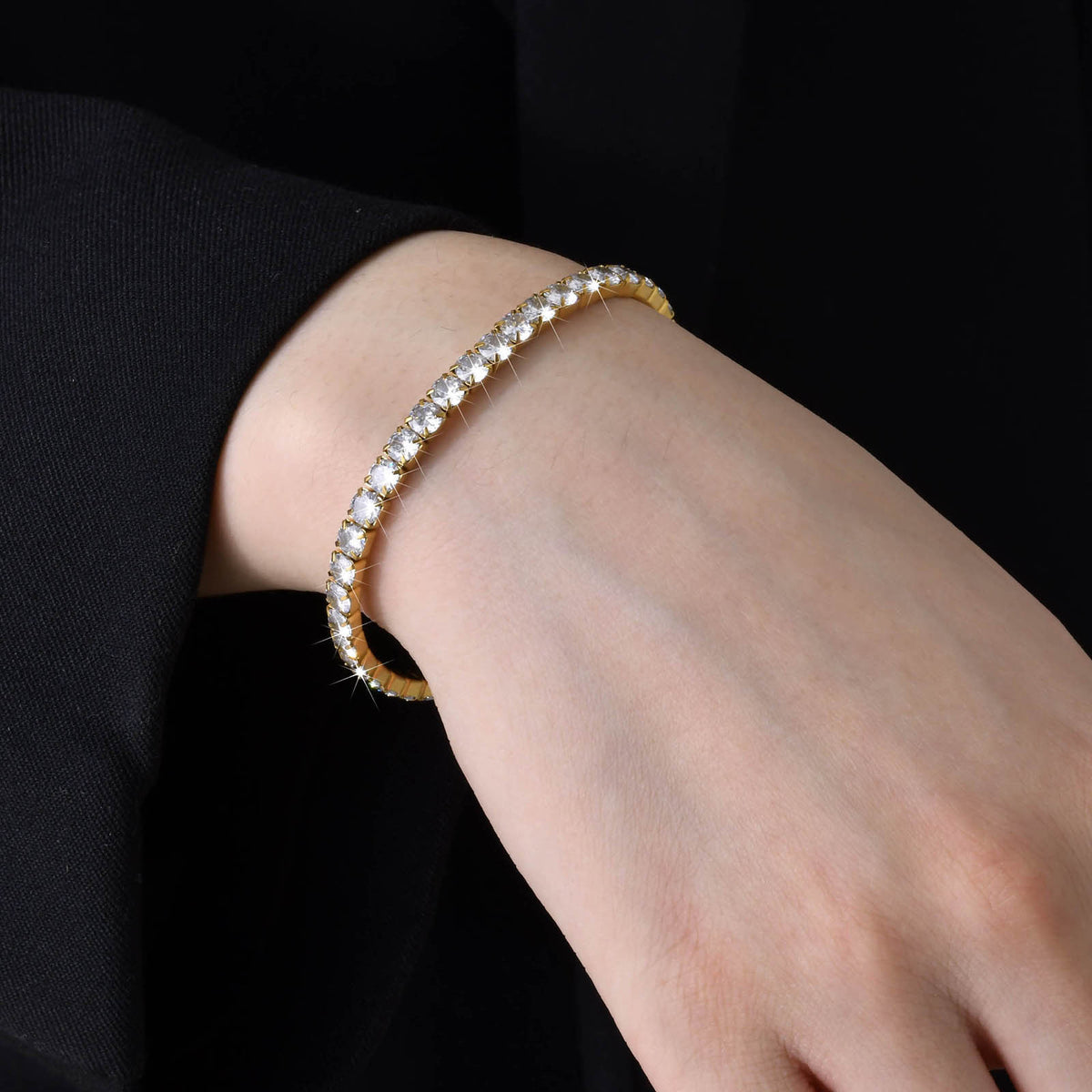 Rich Auntie Comfort Fit Tennis Bracelet