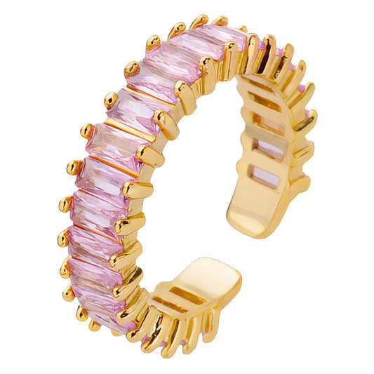 Beautiful Pink CZ Tennis Ring