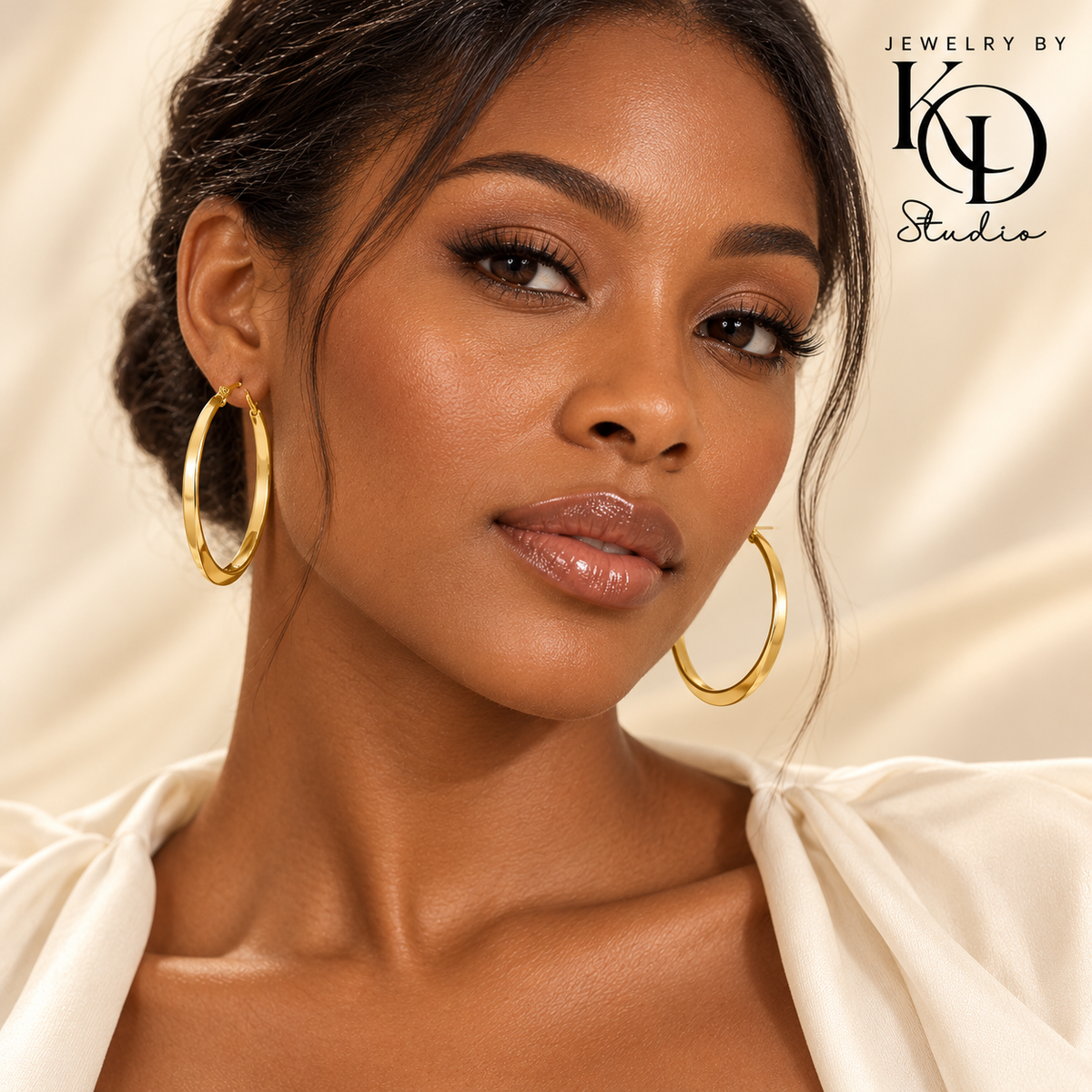 Chic Retro Hoop Earrings | 18K Gold Plated