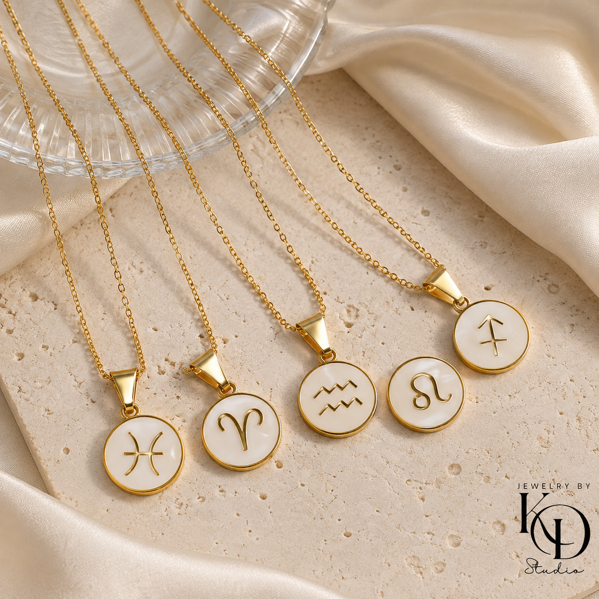 Elegant Zodiac Shell Necklace | 18K Gold Plated | PVD Coated
