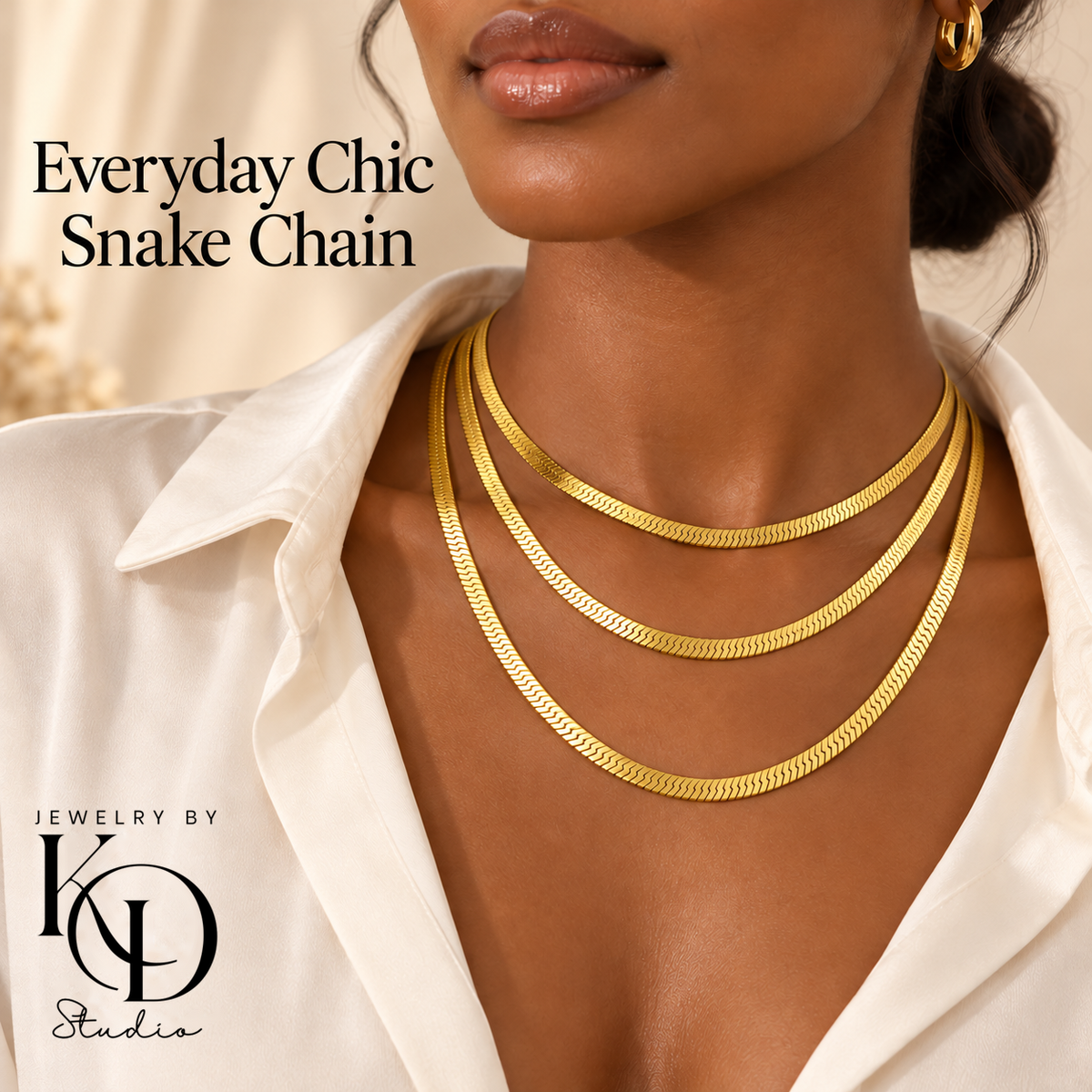 Everyday Chic Snake Chain | 18K Gold Plated | PVD Coated