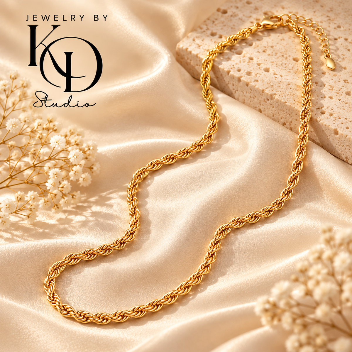 Everyday Chic Rope Chain | 18K Gold Plated | PVD Coated