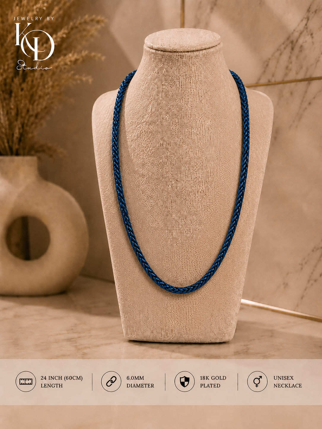 Big Daddy Round Snake Chain Necklace | 18KGP