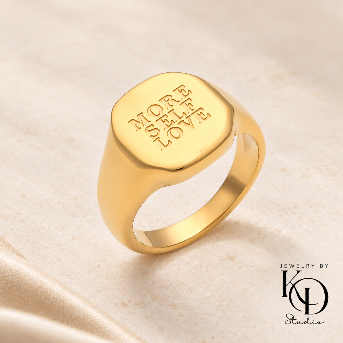 Minimalist Affirmations Rings | 18K Gold Plated