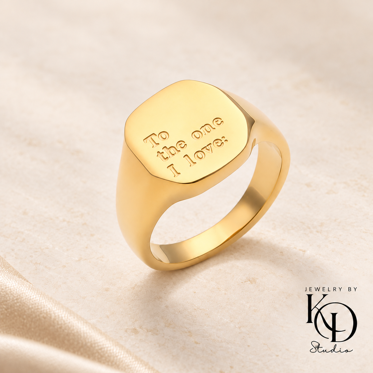 Minimalist Affirmations Rings | 18K Gold Plated