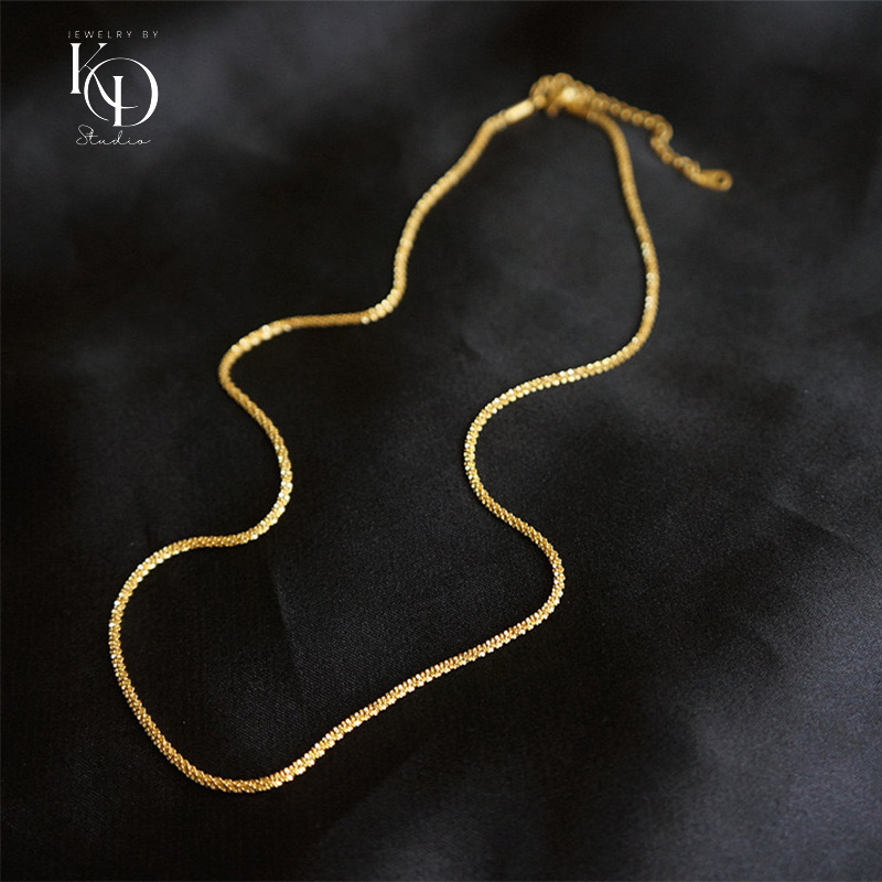 Shimmer & Sparkle Twisted Necklace | Gold Plated