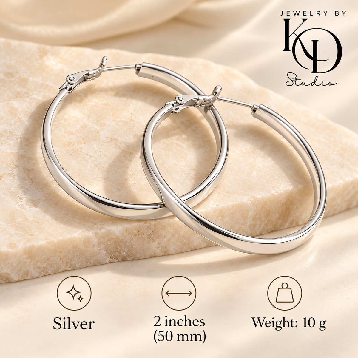 Chic Retro Hoop Earrings | 18K Gold Plated