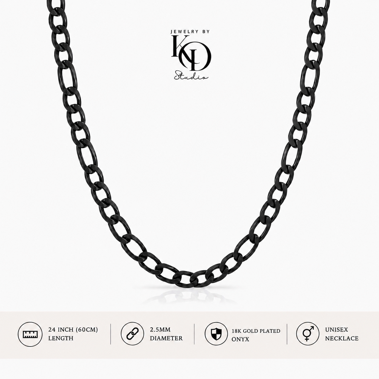 Big Daddy Figaro Chain Necklace | 18KGP