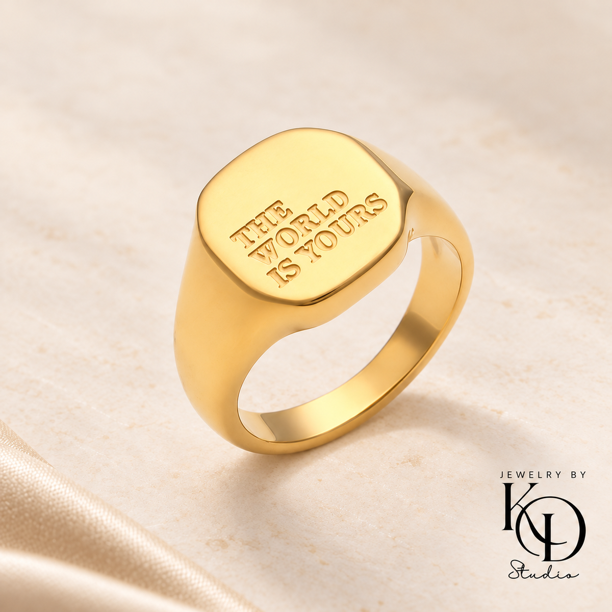 Minimalist Affirmations Rings | 18K Gold Plated