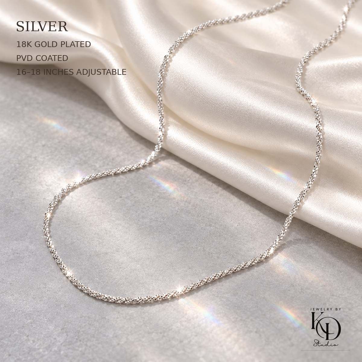 Shimmer & Sparkle Twisted Necklace | Gold Plated