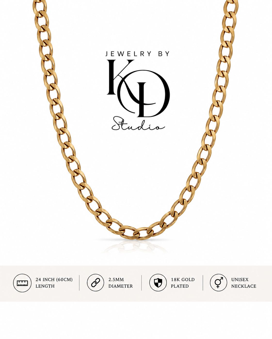 Big Daddy Cuban Chain Necklace | 18KGP