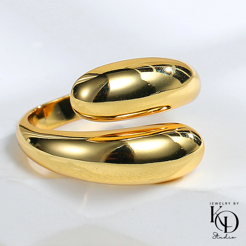 Teardrop Wraparound Ring | 18K Gold Plated