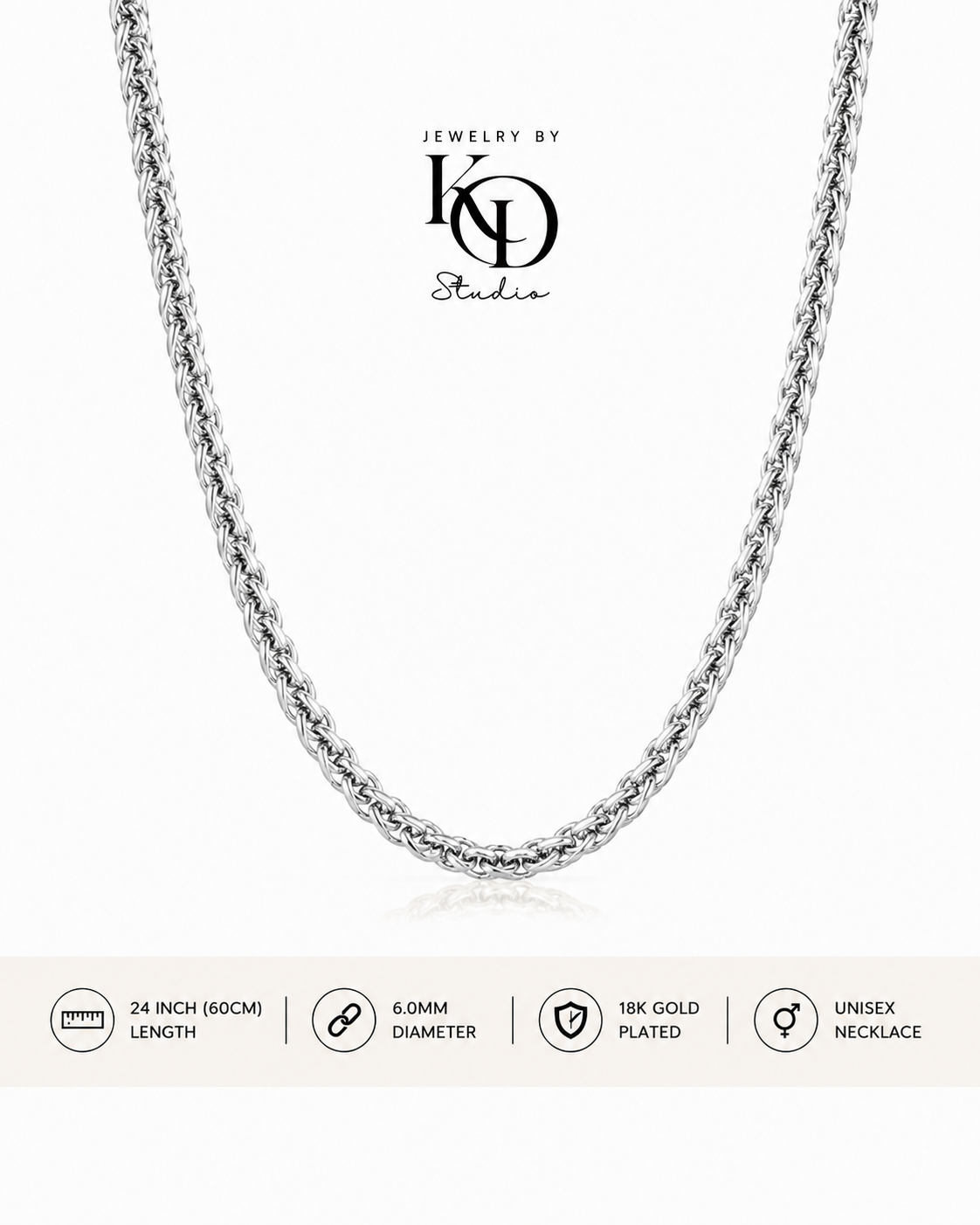Big Daddy Round Snake Chain Necklace | 18KGP