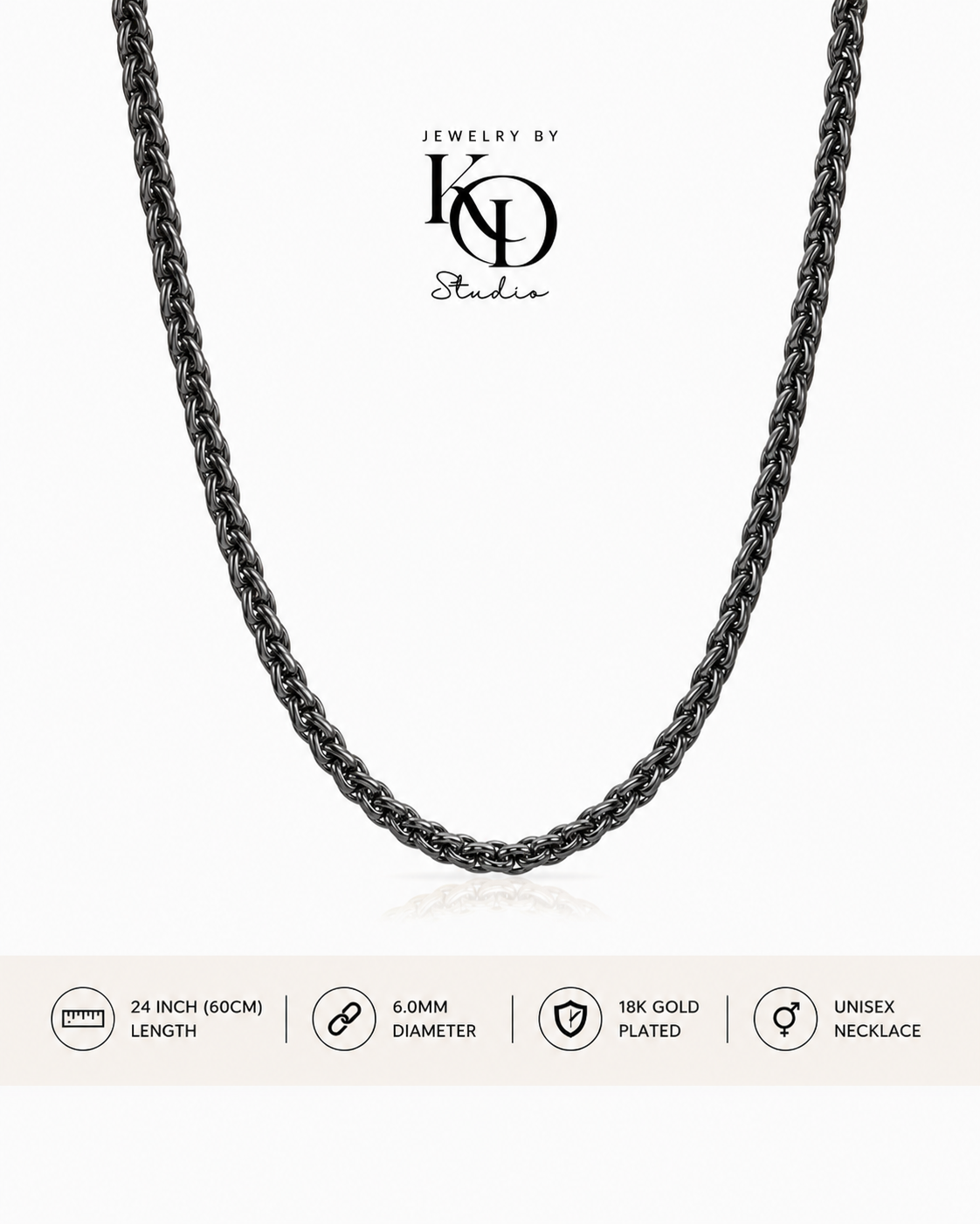Big Daddy Figaro Chain Necklace | 18KGP