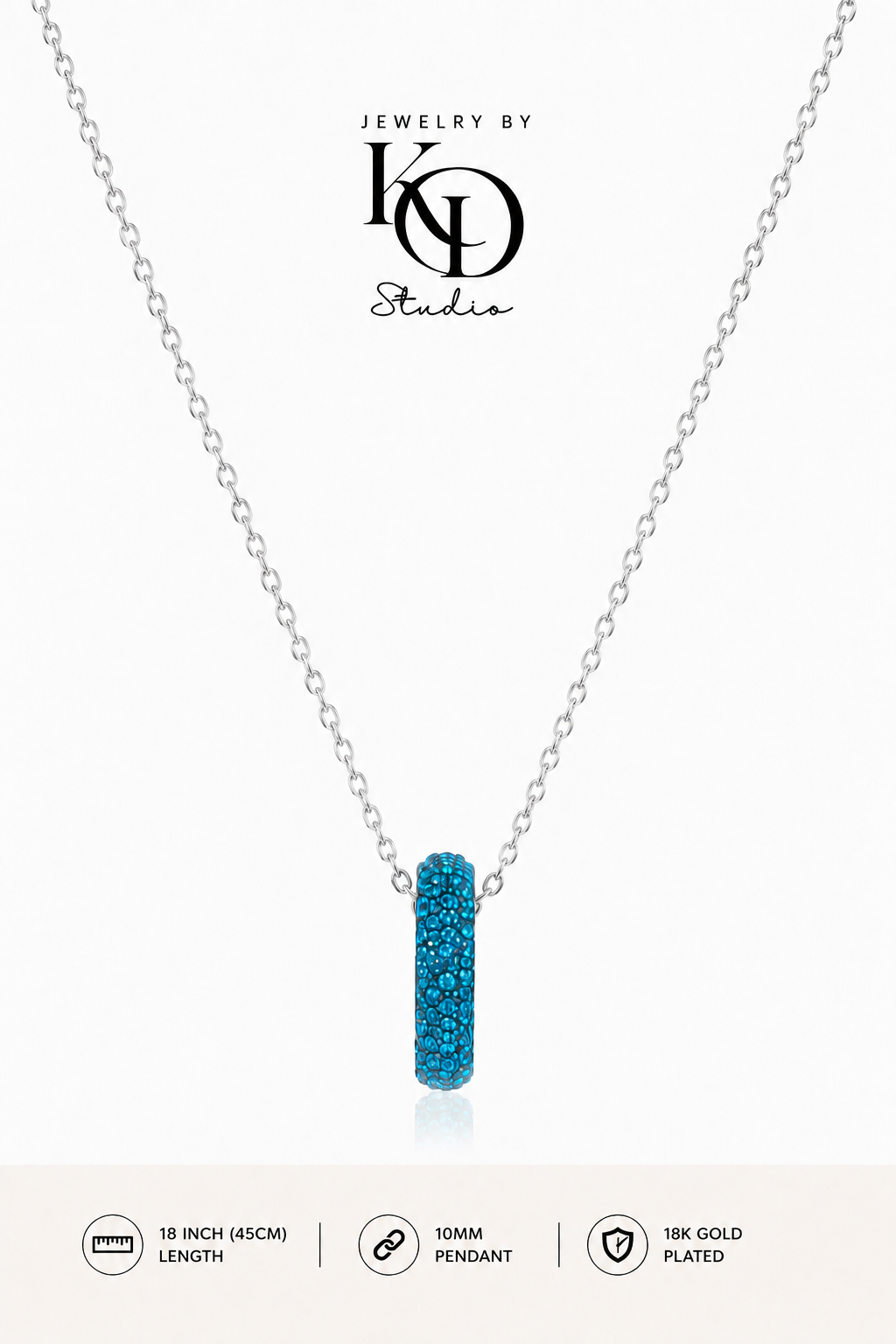 Rich Auntie Eternity Pendant Necklace | 18KGP