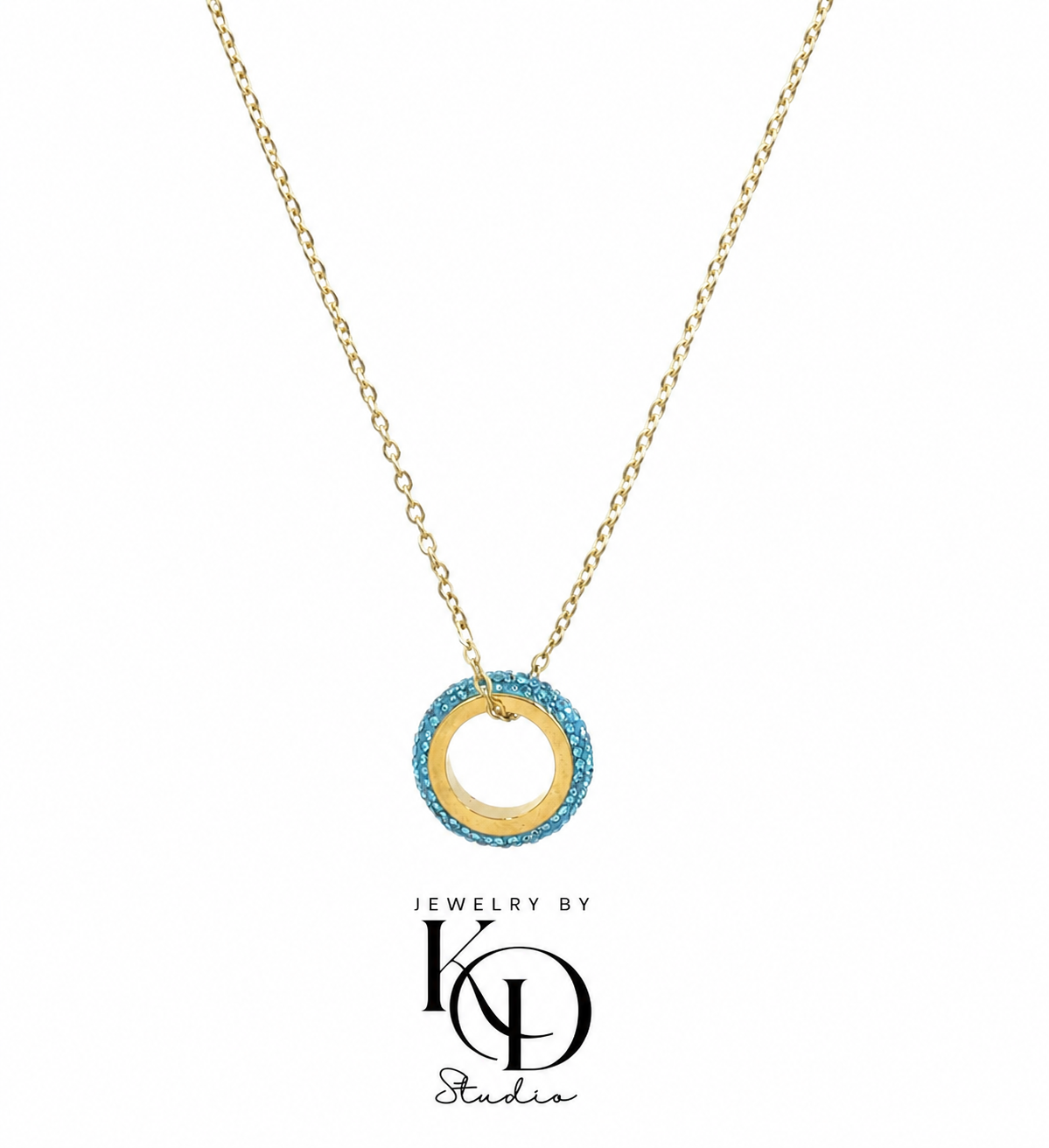 Rich Auntie Eternity Pendant Necklace | 18KGP
