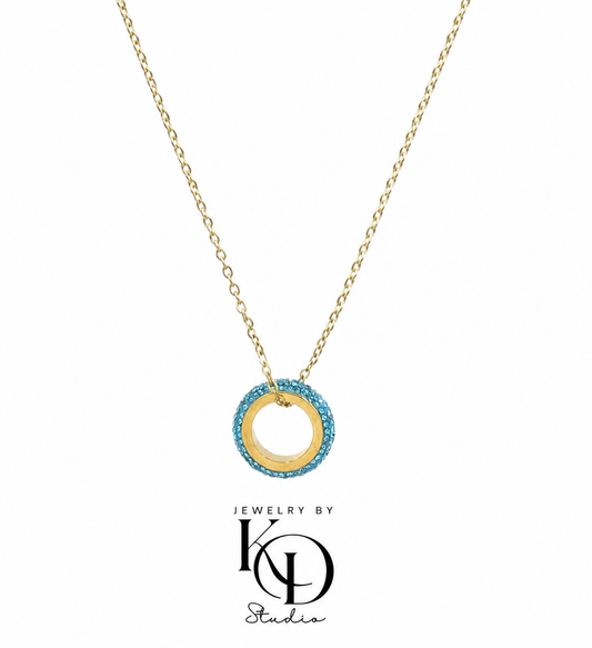 Rich Auntie Eternity Pendant Necklace | 18KGP