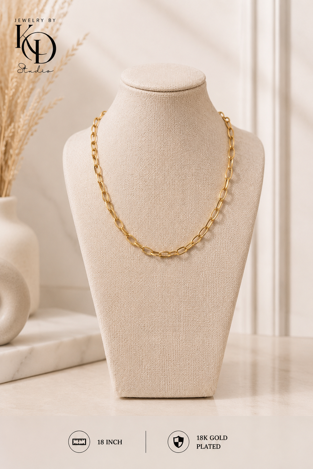 Rich Auntie Chunky Link Necklace | 18KGP
