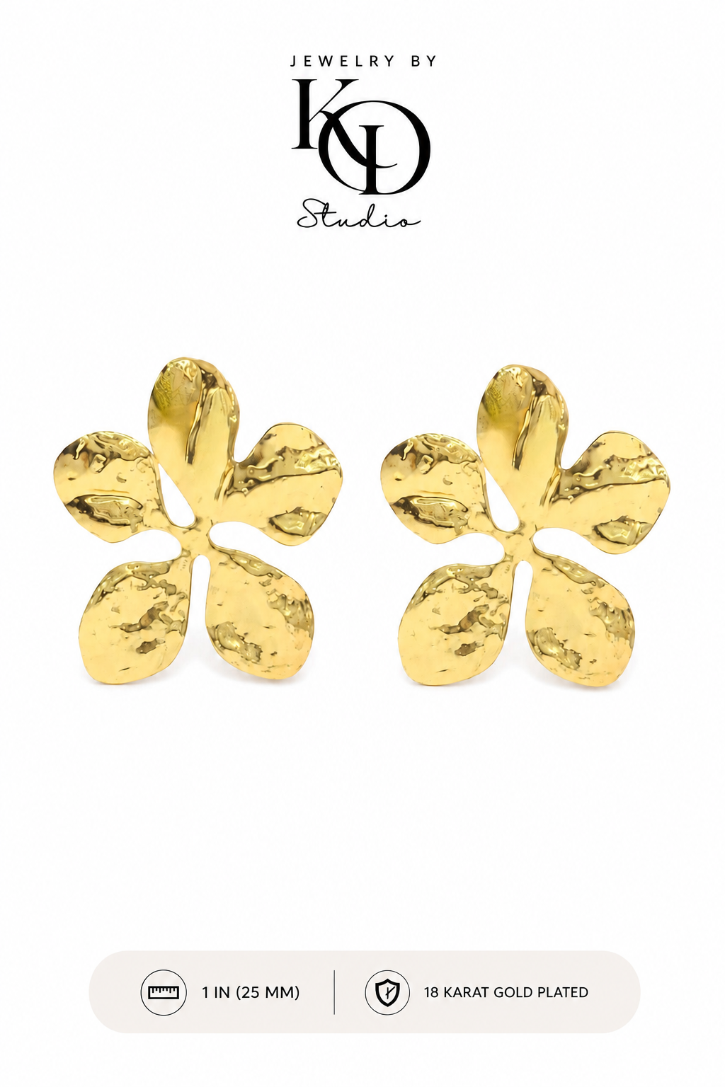 Rich Auntie Bloom Earrings | 18 KGP